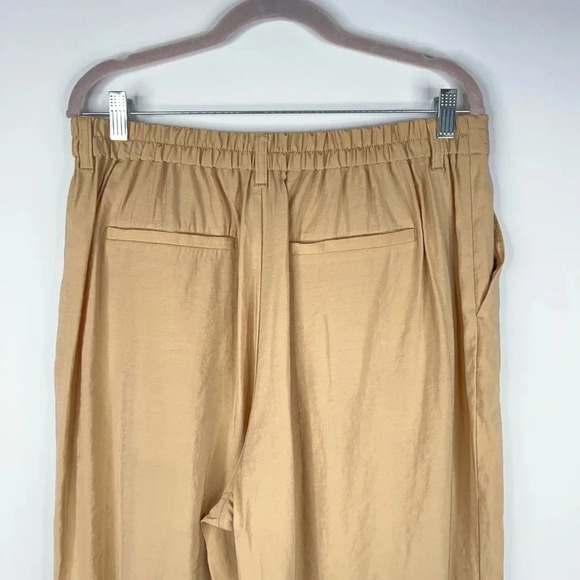 Madewell Tailored Tapered Pant Beige Tan High Rise Softdrape Elastic Waist 12 - Picture 7 of 12